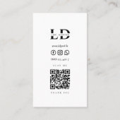 Vintage Schmetterlinge Lepidopterist Qr Code Visitenkarte (Rückseite)