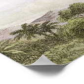 Vintage Schmetterlinge & Märchen Alte Illustration Poster (Ecke)