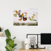 Vintage Schmetterlinge & Märchen Alte Illustration Poster (Heimbüro)