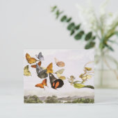 Vintage Schmetterlinge & Märchen Alte Illustration Postkarte (Stehend Vorderseite)