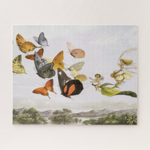 Vintage Schmetterlinge & Märchen Alte Illustration Puzzle