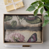 Vintage Schmetterlinge mit Blume Seidenpapier (Geschenk)