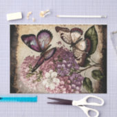Vintage Schmetterlinge mit Blume Seidenpapier (Handwerk)
