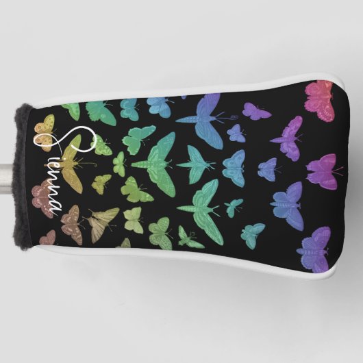 Vintage Schmetterlinge Motteninsekten Golf Headcover (Vorderseite)