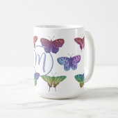 Vintage Schmetterlinge Motteninsekten Kaffeetasse (VorderseiteRechts)