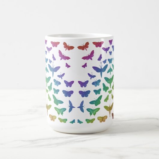 Vintage Schmetterlinge Motteninsekten Kaffeetasse (Mittel)