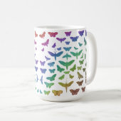 Vintage Schmetterlinge Motteninsekten Kaffeetasse (VorderseiteRechts)