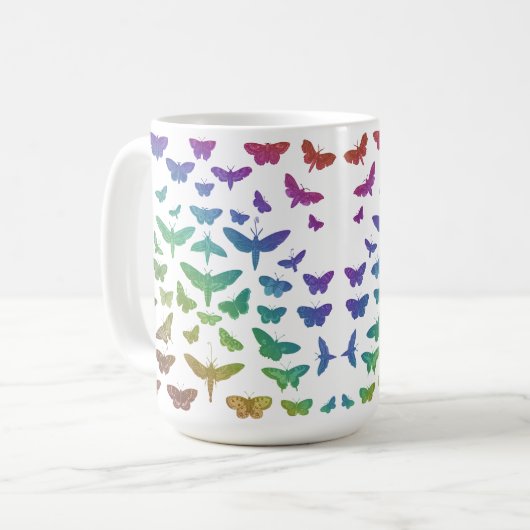 Vintage Schmetterlinge Motteninsekten Kaffeetasse (Vorderseite Links)