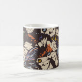 Vintage Schmetterlinge Oberflächenmuster. farbig Kaffeetasse (Mittel)