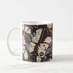 Vintage Schmetterlinge Oberflächenmuster. farbig Kaffeetasse