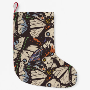 Vintage Schmetterlinge Oberflächenmuster. farbig Kleiner Weihnachtsstrumpf