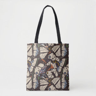 Vintage Schmetterlinge Oberflächenmuster. farbig Tasche