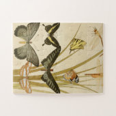 Vintage Schmetterlinge Papillons Illustration Art Puzzle (Horizontal)