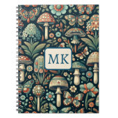 Vintage Schmetterlinge, Pilze und Blätter Notizblock (Vorderseite)