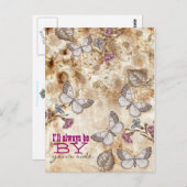 Vintage Schmetterlinge Postkarte (Vorne/Hinten)