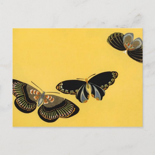 Vintage Schmetterlinge Postkarte (Vorderseite)