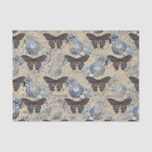 Vintage Schmetterlinge Seidenpapier (Vorderseite)