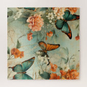 Vintage Schmetterlinge und Blume (10) Puzzle (Horizontal)