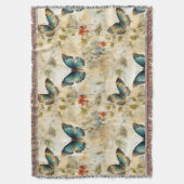 Vintage Schmetterlinge und Blume (11) Decke (Vorderseite Vertikal)