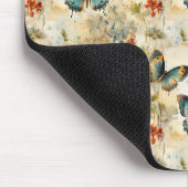 Vintage Schmetterlinge und Blume (11) Mousepad (Ecke)