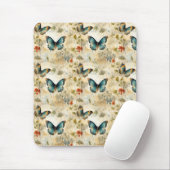 Vintage Schmetterlinge und Blume (11) Mousepad (Mit Mouse)