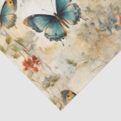 Vintage Schmetterlinge und Blume (11) Seidenpapier (Detail)