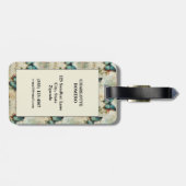 Vintage Schmetterlinge und Blume (12) Gepäckanhänger (Rückseite horizontal)