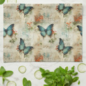 Vintage Schmetterlinge und Blume (12) Geschirrtuch (Gefaltet)
