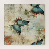 Vintage Schmetterlinge und Blume (12) Puzzle (Horizontal)