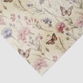 Vintage Schmetterlinge und Blume Dekoupage Seidenpapier (Ausschnitt)