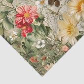 Vintage Schmetterlinge und Blume Gewebepapier Seidenpapier (Detail)