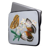 Vintage Schmetterlinge und Blumenbilder Laptopschutzhülle (Vorderseite Links)