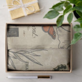 Vintage Schmetterlinge und Ephemera Decoupage Seidenpapier (Geschenk)
