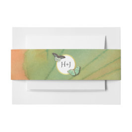 Vintage Schmetterlinge und Hochzeiten im Südwesten Einladungsbanderole