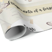 Vintage Schmetterlinge und Nostalgische Zitate Geschenkpapier (Rolleneckpunkt)