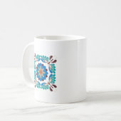 Vintage Schmetterlinge und Rosette Kaffeetasse (Vorderseite Links)