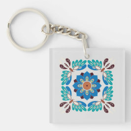 Vintage Schmetterlinge und Rosette Schlüsselanhänger