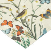 Vintage Schmetterlinge und Vögel Elfenbein Kurzer Tischläufer (Ecke)
