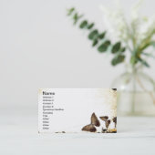 Vintage Schmetterlinge Visitenkarte (Stehend Vorderseite)