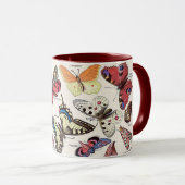 Vintage Schmetterlinge von Adolfmühle Tasse (VorderseiteRechts)