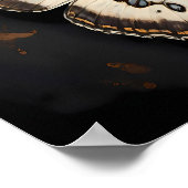 Vintage Schmetterlingeleganz, zeitlose Natur Poster (Ecke)