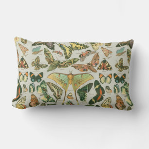 Vintage Schmetterlings-Motten-Musterdruck Lendenkissen