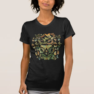 Vintage Schmetterlings-Motten-Musterdruck T-Shirt