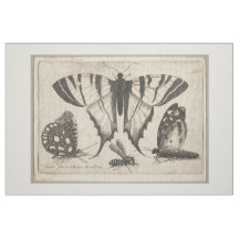 Vintage Schmetterlings-Wespe-Insekten-Tapisserie