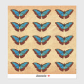 Vintage Schmetterlingsdarstellung Aufkleber (Blatt)