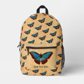 Vintage Schmetterlingsdarstellung Bedruckter Rucksack (Vorderseite)
