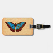 Vintage Schmetterlingsdarstellung Gepäckanhänger (Vorderseite horizontal)
