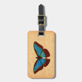 Vintage Schmetterlingsdarstellung Gepäckanhänger (Vorderseite vertikal)