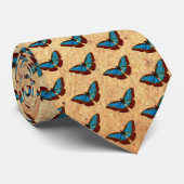Vintage Schmetterlingsdarstellung Krawatte (Gerollt)