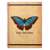 Vintage Schmetterlingsdarstellung Notizblock (Vorderseite)
